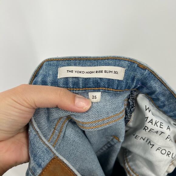 Denim Forum The Yoko High Rise Slim Jeans Button Fly - Picture 4 of 10